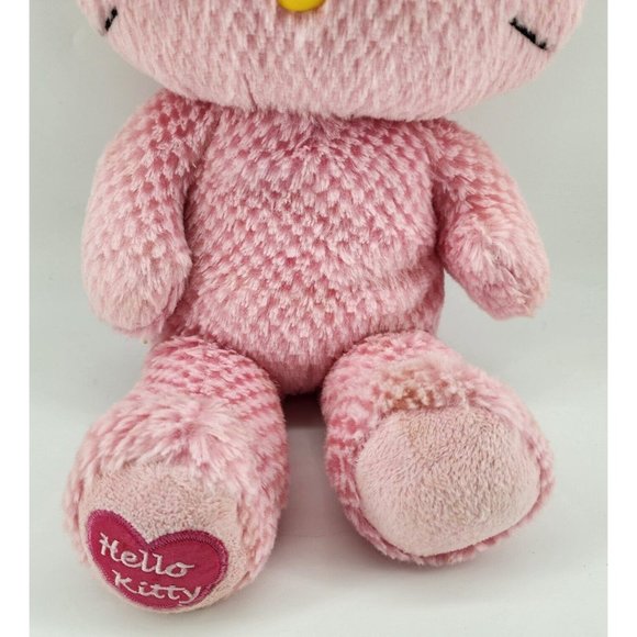 Build A Bear BAB Hello Kitty Sanrio Pink Waffle Plush Missing Bow 2011 Retired - Picture 3 of 12